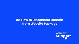 09 How to Disconnect Domain from Website Package