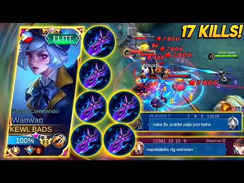 WANWAN 6X SCARLET PHANTOM BUILD! - 100% CRITICAL DAMAGE WITH INSANE ATTACK SPEED - MLBB