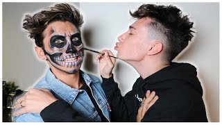 JAMES CHARLES DOES MY MAKEUP FOR HALLOWEEN!!