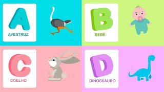 Alfabeto infantil - Aprendendo palavras com as letras do alfabeto - Educativo infantil