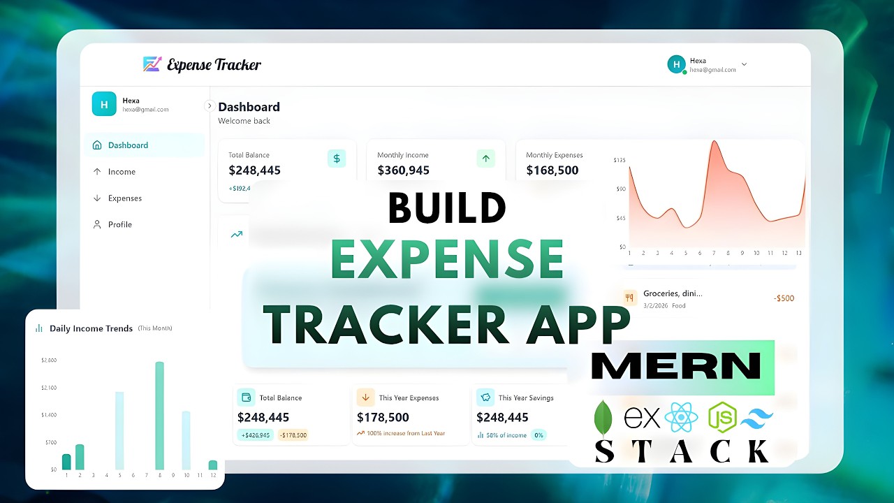 Build a Expense Tracker App using ReactJs | MERN Stack Project | Full MERN Stack Project (2026)