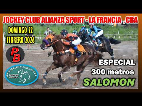 SALOMON: ESPECIAL en JOCKEY CLUB ALIANZA SPORT LA FRANCIA - CORDOBA (22-02-2026)