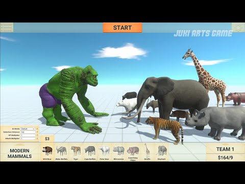 SUPERHERO SKIN - Goro Vs All Units (Modern Mammals) - Animal Revolt Battle Simulator