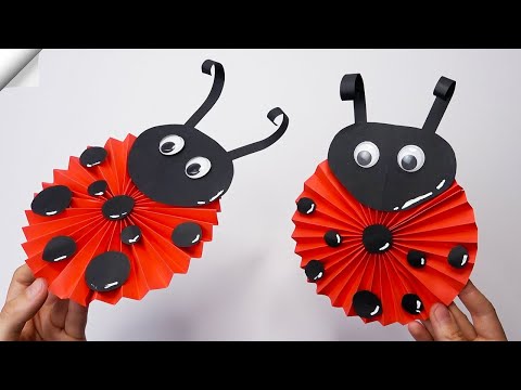 Cute Paper Ladybug Moving paper toys Easy Paper crafts