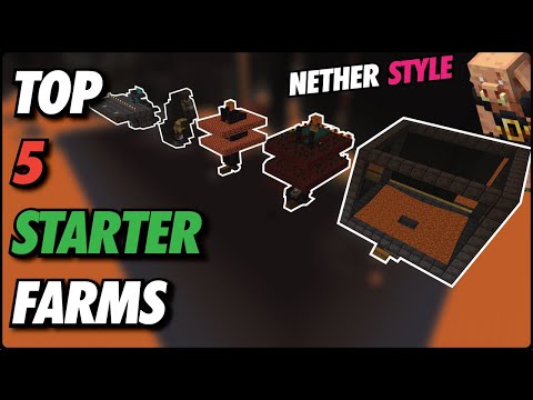 Minecraft Top 5 Starter Farms | For The NETHER