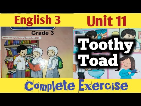 Class 3 English Chapter 11| Healthy Habits/ Toothy Toad/English Class 3 Chapter 11 Exercise/Class 3