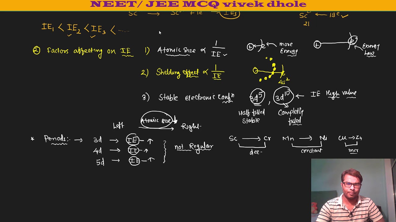 D &  F  block  Ionisation  enthalpy  part-1