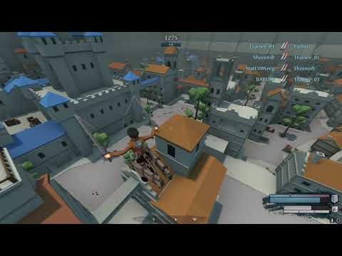 AoT PVP - Roark's Attack on Titan Fan Game - Deathmatch 1st place Gameplay