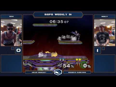 S@PS 31 Melee Singles - Semi (Pichu/Marth/Icies) vs Weezy (Pikachu) - Winner's Quarters