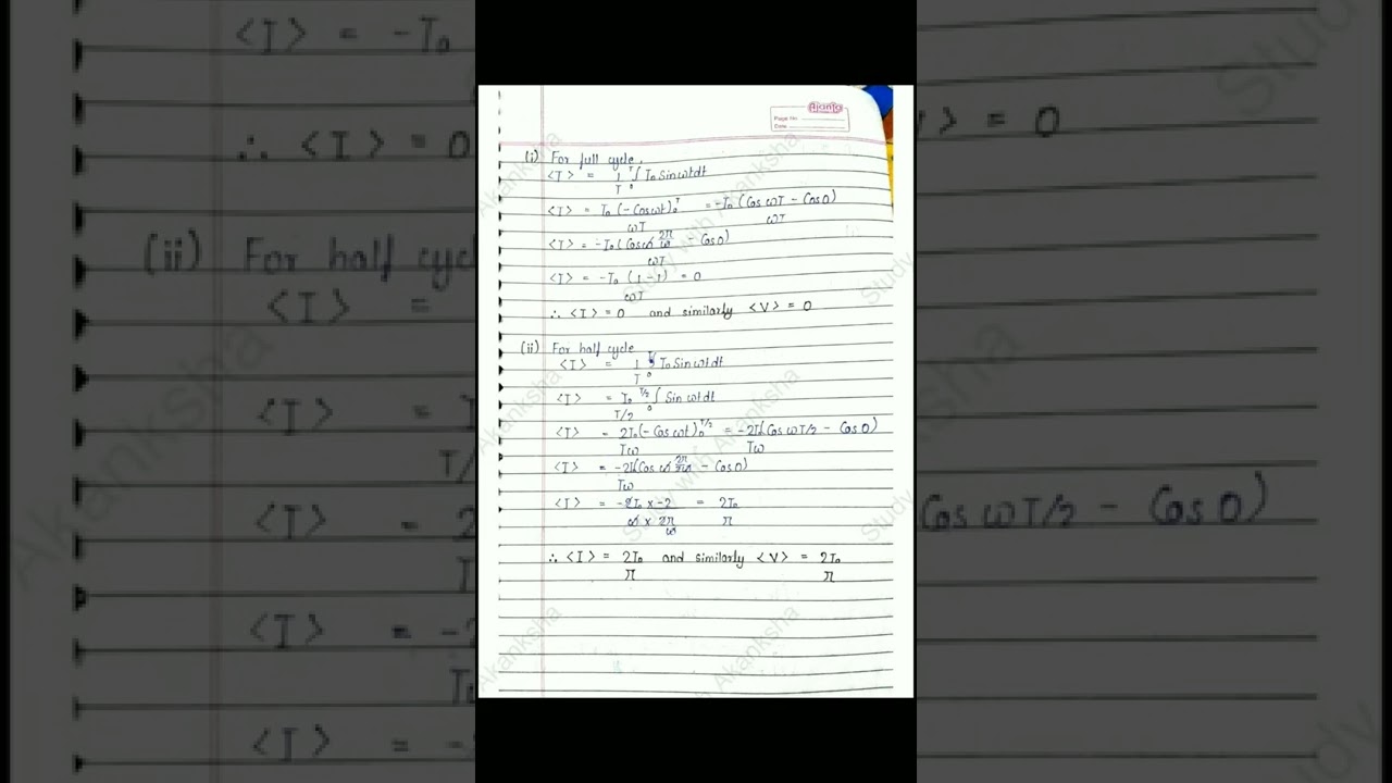 Class 12 physics notes | Alternating current | pdf link ib the description | #shorts #jee #neet