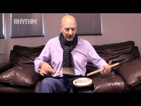 Steve Smith shows Rhythm magazine some chops