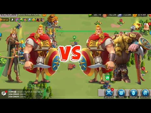 Alex/Aethelflaed vs Alex/Harald - no equip - Rise of Kingdoms RoK