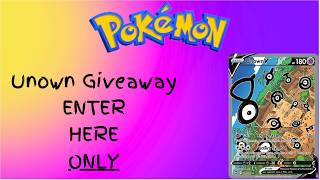 This is the Entry Video for the Pokemon Unown Giveaway - #pokemon