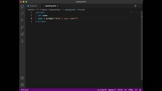 Download the video "JavaScript #7 - Using Variables (Greeting, name variable)"