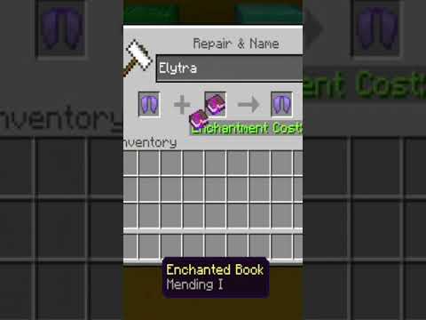 Balu-Spot - How to Make your Minecraft ELYTRA OverPowered (Enchantments) #Shorts