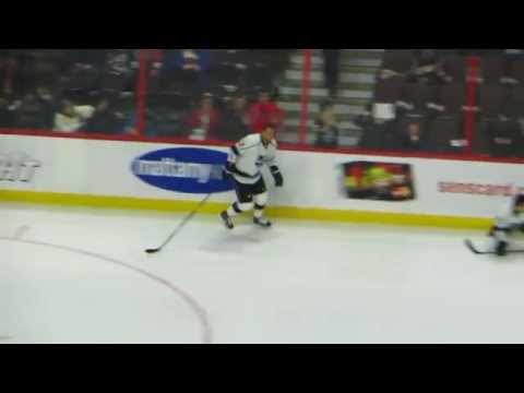 Marian Gaborik during pre-game warm-up at the  Kings @ Senators hockey game