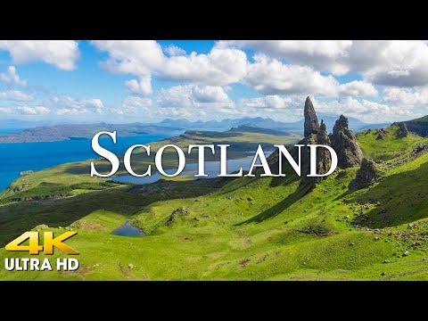 FLYING OVER SCOTLAND (4K UHD) Beautiful Nature Scenery with Relaxing Music | 4K VIDEO Ultra HD TV