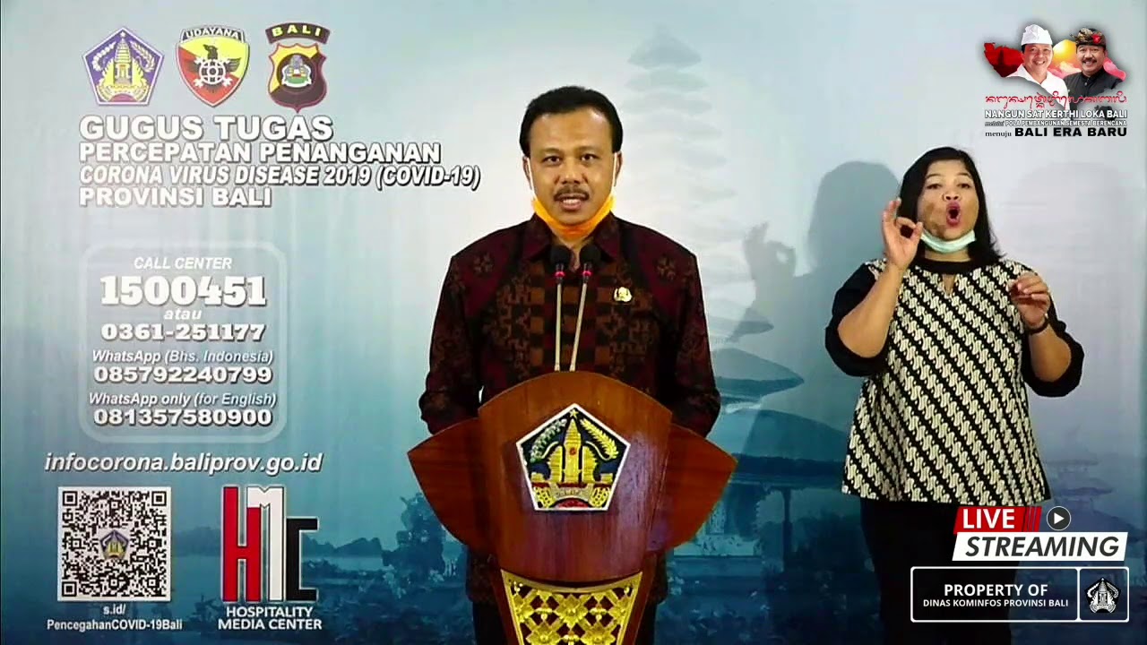 Siaran Pers Perkembangan Penanggulangan COVID–19 Provinsi Bali per 22 April 2020