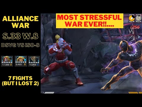 ALLIANCE WAR SEASON 33 WAR 8 (MOST STRESSFUL WAR EVER!!) - 7 FIGHTS - BUT LOST 2 RECORDINGS :(
