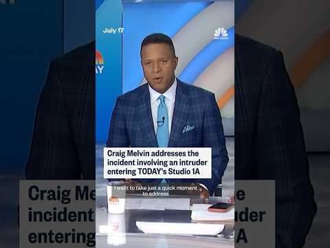 Craig Melvin addresses incident at TODAY's Studio 1A