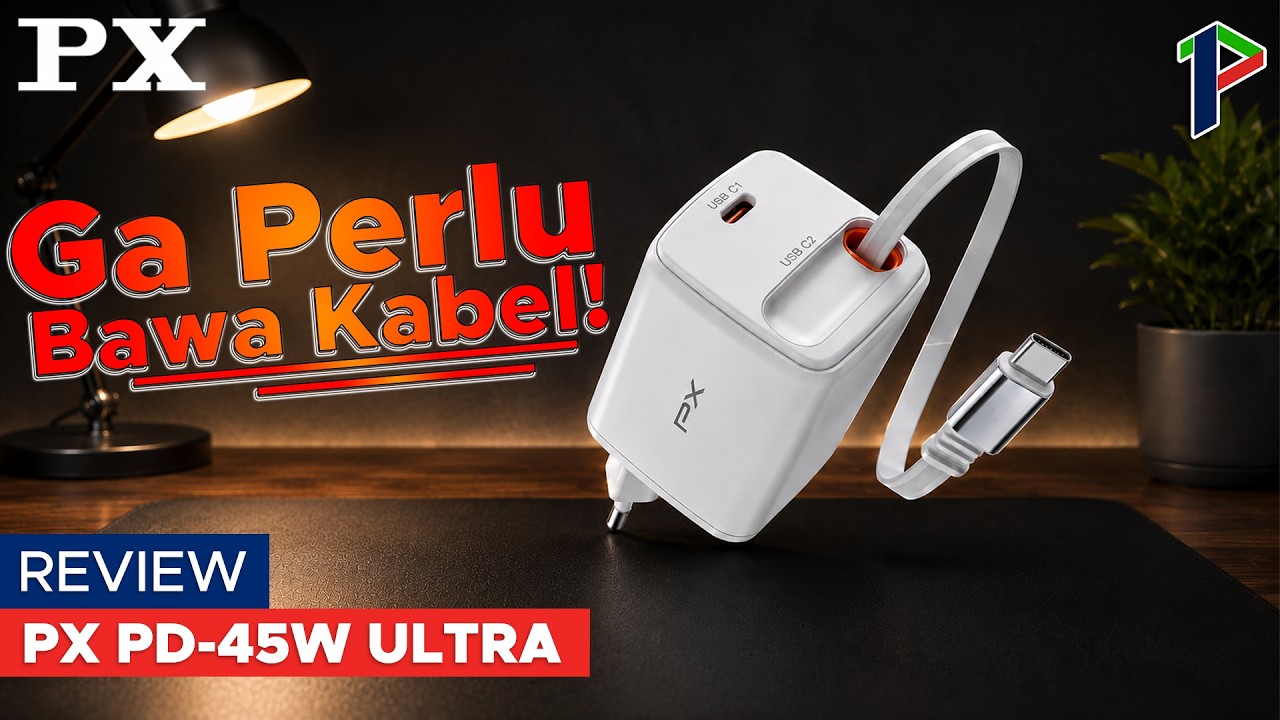 Cuma 250 Ribuan, Charger 45W Ini Udah Punya Kabel Retractable! - PX PD 45W Ultra | Review Indonesia