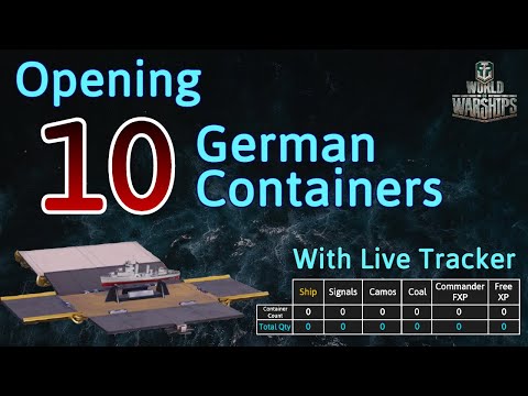 World of Warships - Opening 10 Premium German Containers with Live Tracker