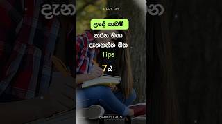 උදේ පාඩම් කරන ඔයා දැනගන්න ඕන Tips  හතක්| Sinhala  #shorts  #sinhala #studytipssinhala #studytips