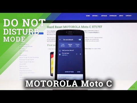 How to Activate Do Not Disturb Mode in MOTOROLA Moto C - Mute Sounds
