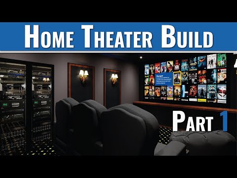 Home Theater Build Part 1 of 4 - Riser, Screen Wall, Star Ceiling.  Time Lapse