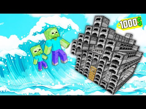 1000$ FIRIN EV VS TSUNAMİ 😱 - Minecraft