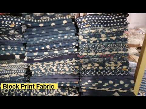 Pure Cotton Indigo Hand Block Print Fabric