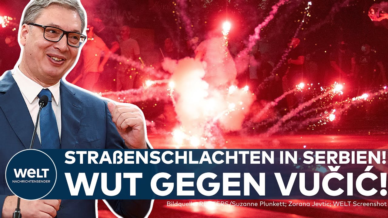 STRAßENKAMPF IN SERBIEN: Gewalt von beiden Seiten! Proteste gegen die Regierung von Aleksandar Vučić