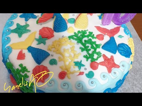 TORTA DE SIRENA PASO A PASO. TORTA DI SIRENA PASSO DOPO PASSO. MERMAID CAKE
