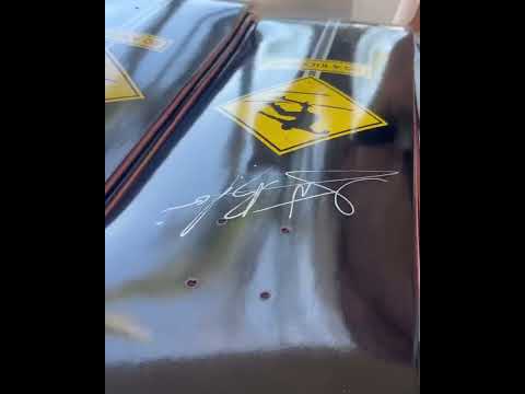 Leticia Bufoni signing decks made by 2HEX