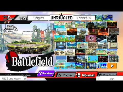 Unrivaled SSB4 - FBC LeoHeart (Mewtwo) vs MVG Dyr (Diddy Kong) - Losers R7