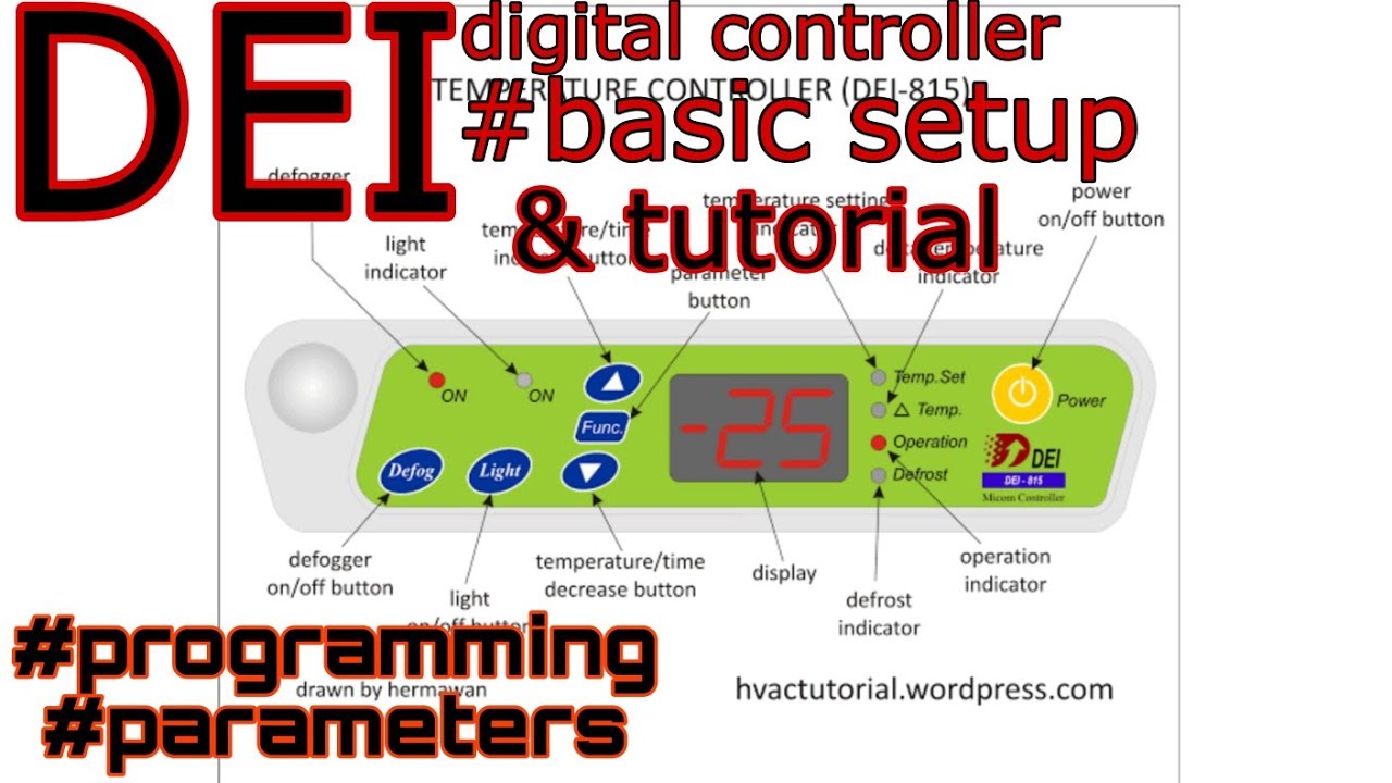 DEI DIGITAL CONTROLLER PROGRAMMING, HOW TO SETUP PARAMETERS & CALIBRATION.#TUTORIALS