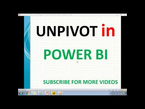 UnPivot in Power BI