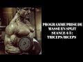 SÉANCE 4/5 : TRICEPS/BICEPS (PROGRAMME PRISE DE MASSE EN SPLIT)