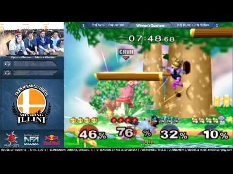 House of Paign 10 - Meru & Liberate vs. Ripple & Phobos - SSBM - Doubles Winner's Quarters