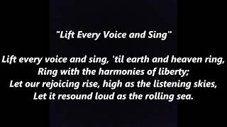 Lift Every Voice and Sing KARAOKE INSTRUMENTAL BACKING TRACKS #AfricanAmerican Black National Anthem