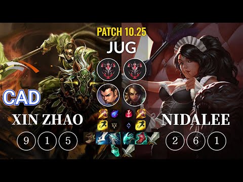 HLE CaD Xin Zhao vs Nidalee Jungle - KR Patch 10.25