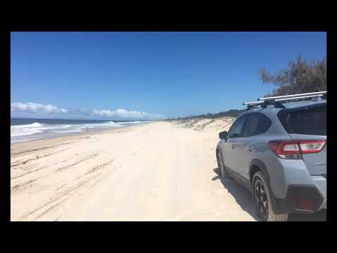 Subaru XV on Beach, X-mode test