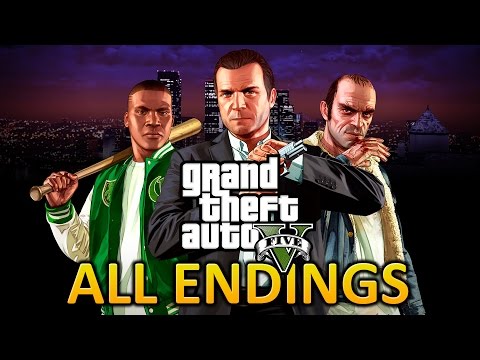GTA 5 - All Endings / Final Missions [First Person Gold Medal Guide - PS4]