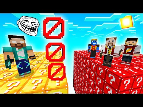 Rezende tried to troll in the Lucky Block cube after 10 years in Minecraft.