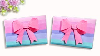 Gift wrapping ideas for Valentine's day 2021 easy gift wrapping ideas origami bow Gift Wrapping Land