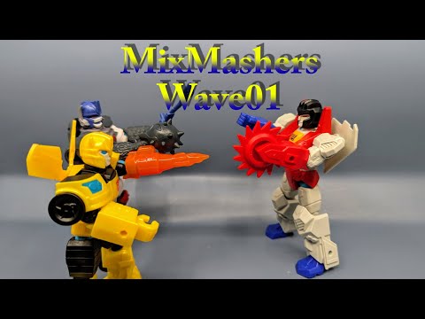 Chuck's Reviews Transformers MixMashers Optimus Primal, Starscream, Bumblebee