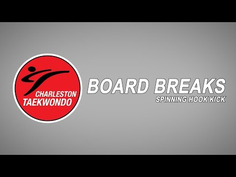 Spinning Hook Kick Board Break | Charleston Taekwondo
