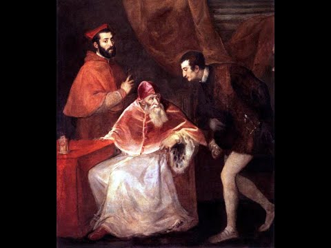 Nepotismo en Roma, El Papa Paulo III con sus sobrinos, Tiziano ilabasmatiblodge@gmail.com