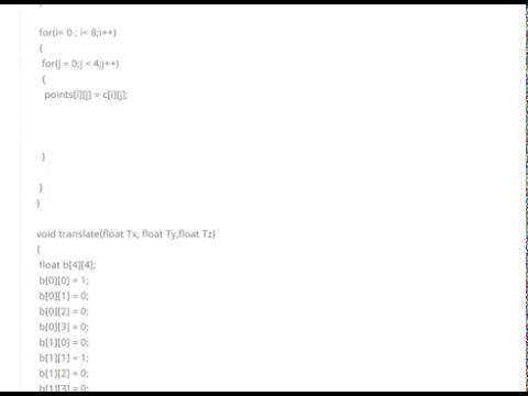 PERSPECTIVE PROJECTION IN OPENGL USING C