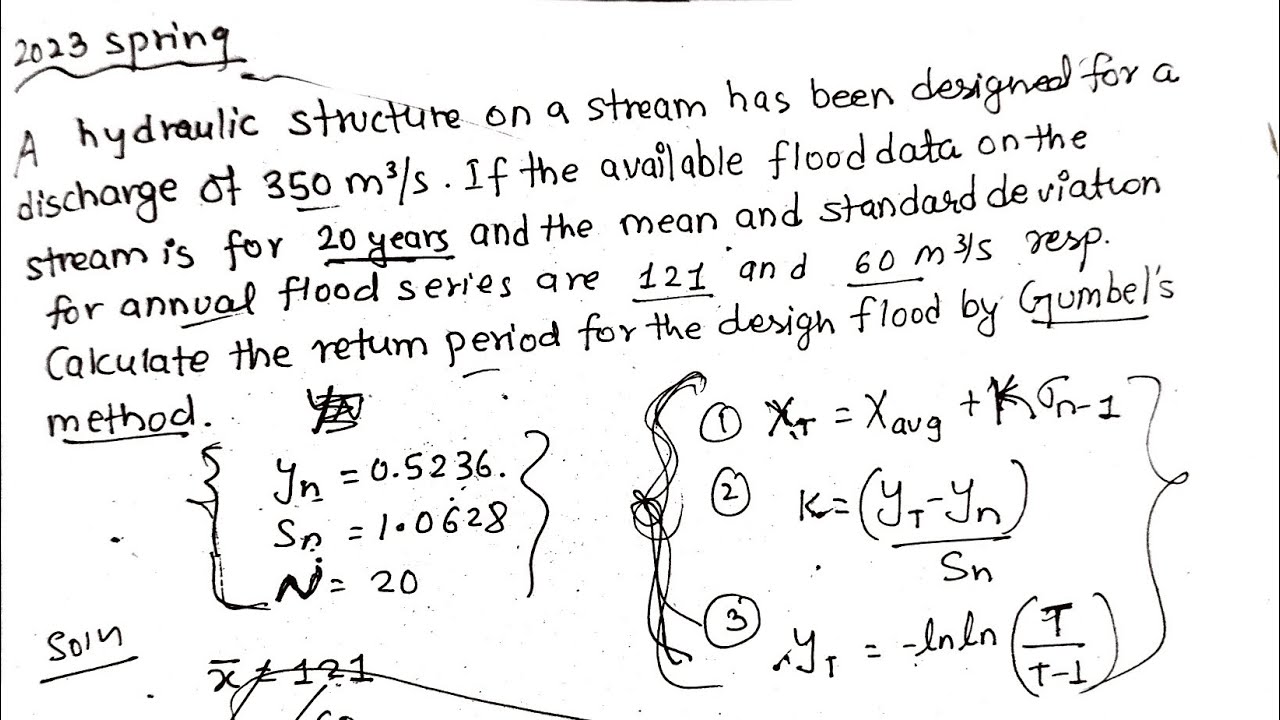 Gumble Method Numerical | Type 1 |Engineering Analysis | Engineering Hydrology